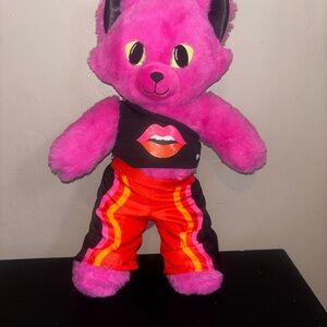 Build A Bear Midnight Glow Kitty Plush Pink Cat Retired Jade Purple outfit
